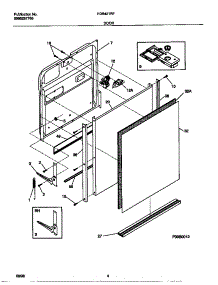 03 - Door parts for Frigidaire Dishwasher FDB421RFS0 from AppliancePartsPros.com