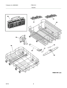 09 - Racks parts for Frigidaire Dishwasher FDB2410HIS1 from AppliancePartsPros.com