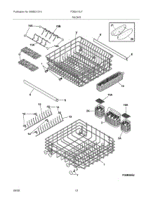 13 - Racks parts for Frigidaire Dishwasher FDB2415LFB1 from AppliancePartsPros.com