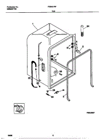 04 - Tub parts for Frigidaire Dishwasher FDB421RFS0 from AppliancePartsPros.com