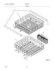 13 - Racks parts for Frigidaire Dishwasher FDB1504RGB0 from AppliancePartsPros.com