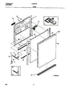 03 - Door parts for Frigidaire Dishwasher FDB421RFR4 from AppliancePartsPros.com