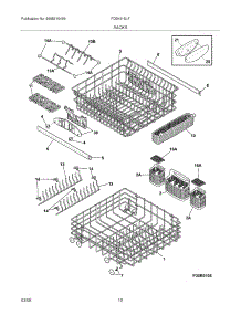 13 - Racks parts for Frigidaire Dishwasher FDB4315LFC1 from AppliancePartsPros.com