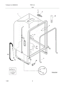 07 - Tub parts for Frigidaire Dishwasher FDB510LCB6 from AppliancePartsPros.com