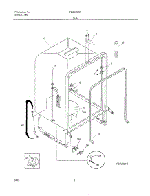 07 - Tub parts for Frigidaire Dishwasher FDB635RFS6 from AppliancePartsPros.com
