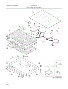 05 - Maintop / Surface Elements parts for Frigidaire Cooktop FGIC3067MBA from AppliancePartsPros.com