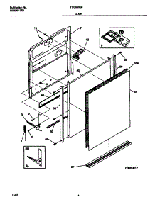 03 - Door parts for Frigidaire Dishwasher FDB636GFR4 from AppliancePartsPros.com