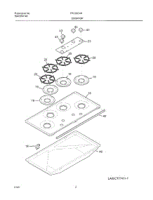 03 - Panel Control parts for Frigidaire Cooktop FPC36C4HDC from AppliancePartsPros.com