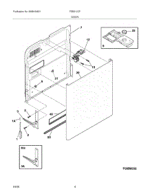 05 - Door parts for Frigidaire Dishwasher FDB510CFS0 from AppliancePartsPros.com