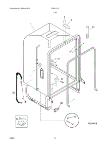 07 - Tub parts for Frigidaire Dishwasher FDB510CFS0 from AppliancePartsPros.com