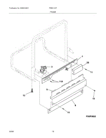 11 - Frame parts for Frigidaire Dishwasher FDB510CFS0 from AppliancePartsPros.com