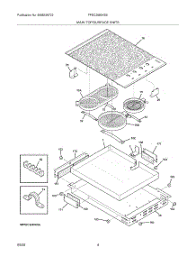 05 - Maintop parts for Frigidaire Cooktop FPEC3085KSA from AppliancePartsPros.com