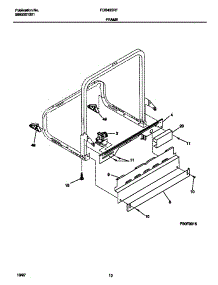 06 - Frame parts for Frigidaire Dishwasher FDB435RFR3 from AppliancePartsPros.com
