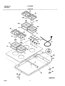 03 - Cooktop parts for Frigidaire Cooktop GLGC30S8CBA from AppliancePartsPros.com
