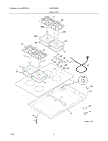 03 - Maintop parts for Frigidaire Cooktop GLGC30S8CSB from AppliancePartsPros.com