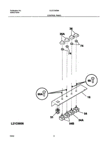 03 - Control Panel parts for Frigidaire Cooktop GLEC30S8ABC from AppliancePartsPros.com