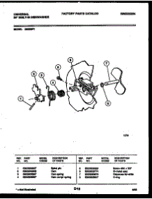 03 - Cam parts for Frigidaire Dishwasher DB200PW1 from AppliancePartsPros.com