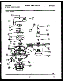 06 - Motor Pump Parts parts for Frigidaire Dishwasher DB200PW1 from AppliancePartsPros.com
