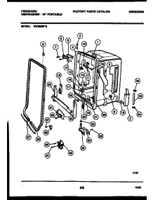 05 - Tub And Frame Parts parts for Frigidaire Dishwasher DW2558PW2 from AppliancePartsPros.com
