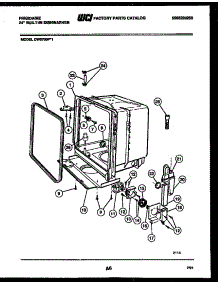 05 - Tub And Frame Parts parts for Frigidaire Dishwasher DW5700PW1 from AppliancePartsPros.com