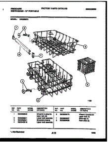 09 - Racks And Trays parts for Frigidaire Dishwasher DW2558PW2 from AppliancePartsPros.com