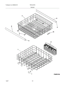 13 - Racks parts for Frigidaire Dishwasher FDB1200RGQ0 from AppliancePartsPros.com