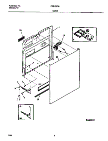 03 - Door parts for Frigidaire Dishwasher FDB125RHB0 from AppliancePartsPros.com