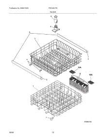 13 - Racks parts for Frigidaire Dishwasher FDB1051REB2 from AppliancePartsPros.com