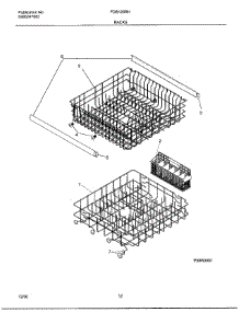 12 - Racks parts for Frigidaire Dishwasher FDB125RHS1 from AppliancePartsPros.com