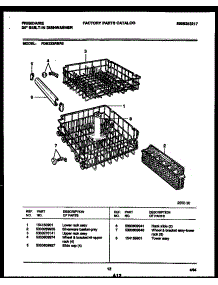 08 - Racks And Trays parts for Frigidaire Dishwasher FDB232RBR0 from AppliancePartsPros.com