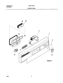 03 - Control Panel parts for Frigidaire Dishwasher FDB421RFR6 from AppliancePartsPros.com