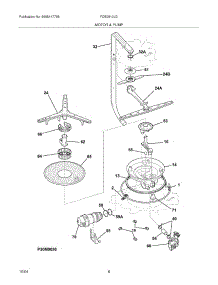 09 - Motor & Pump parts for Frigidaire Dishwasher FDB2810LDC0 from AppliancePartsPros.com