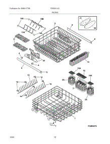 13 - Racks parts for Frigidaire Dishwasher FDB2810LDC0 from AppliancePartsPros.com