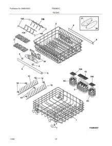 13 - Racks parts for Frigidaire Dishwasher FDB2830CES0 from AppliancePartsPros.com