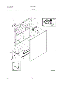 05 - Door parts for Frigidaire Dishwasher FDB435RFS4 from AppliancePartsPros.com