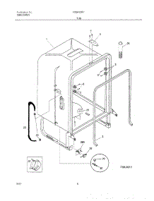 07 - Tub parts for Frigidaire Dishwasher FDB435RFS4 from AppliancePartsPros.com