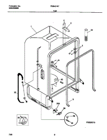04 - Tub parts for Frigidaire Dishwasher FDB421RFS4 from AppliancePartsPros.com