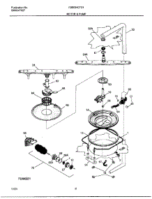 08 - Motor & Pump parts for Frigidaire Dishwasher FDB634CFS1 from AppliancePartsPros.com