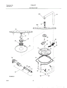 09 - Motor & Pump parts for Frigidaire Dishwasher FDB635RFR5 from AppliancePartsPros.com