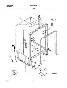 07 - Tub parts for Frigidaire Dishwasher FDB421RFR6 from AppliancePartsPros.com