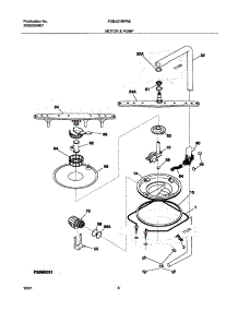 09 - Motor & Pump parts for Frigidaire Dishwasher FDB421RFR6 from AppliancePartsPros.com