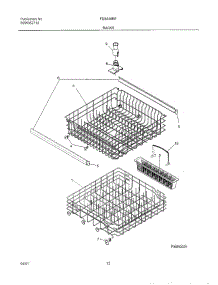 13 - Racks parts for Frigidaire Dishwasher FDB635RFR5 from AppliancePartsPros.com