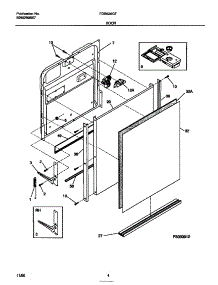 03 - Door parts for Frigidaire Dishwasher FDB636GFR1 from AppliancePartsPros.com