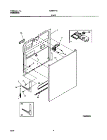 05 - Door parts for Frigidaire Dishwasher FDB641RAB0 from AppliancePartsPros.com