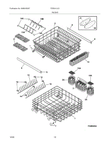 13 - Racks parts for Frigidaire Dishwasher FDB2410LDC3 from AppliancePartsPros.com