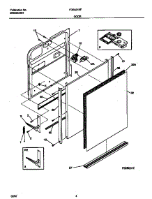 03 - Door parts for Frigidaire Dishwasher FDB421RFS2 from AppliancePartsPros.com