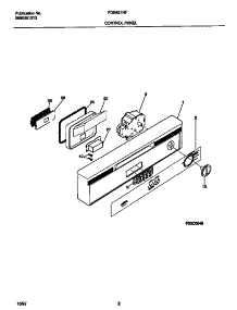 02 - Control Panel parts for Frigidaire Dishwasher FDB421RFS3 from AppliancePartsPros.com