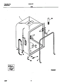 04 - Tub parts for Frigidaire Dishwasher FDB421RFS2 from AppliancePartsPros.com