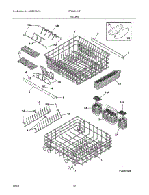 13 - Racks parts for Frigidaire Dishwasher FDB4315LFC3 from AppliancePartsPros.com