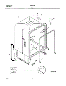 07 - Tub parts for Frigidaire Dishwasher FDB635RBS1 from AppliancePartsPros.com